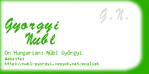 gyorgyi nubl business card